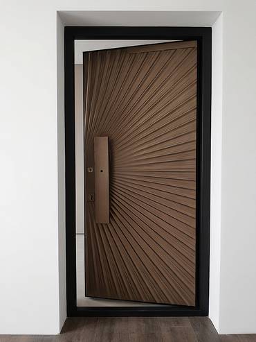 Дверь с бугельной ручкой